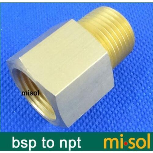 1 pcs of Adaptor fitting 1/2" BSP (DN15) male to 1/2" NPT female, Brass