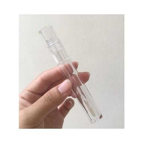 10/30Pcs 5ml Empty Transparent Lipgloss Containers Tubes Round Clear Cosmetic Lipgloss Tube Packaging Lip Gloss Tubes with Wand
