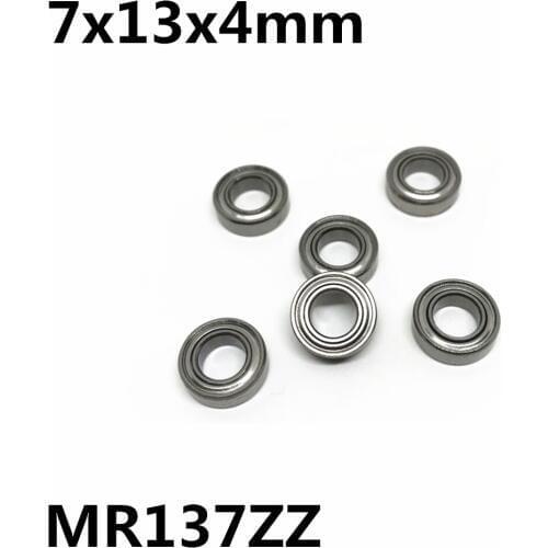 10Pcs MR137ZZ 7x13x4 mm Deep groove ball bearing Miniature bearing High quality MR137Z MR137