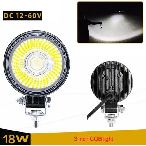 18W 3Inch Led Work Lights 12V 24V Bar Light Super Bright Led Fog Light for Workcross Vehicle Light Auto Motorcycle Truck Lamp