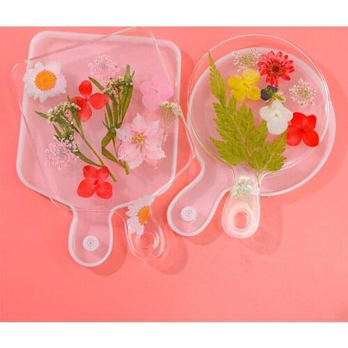 2pcs Transparent Fluid Coaster Resin Casting Molds Silicone Epoxy Jewelry Pendant Agate Making Mould Tool Home DIY Accessory