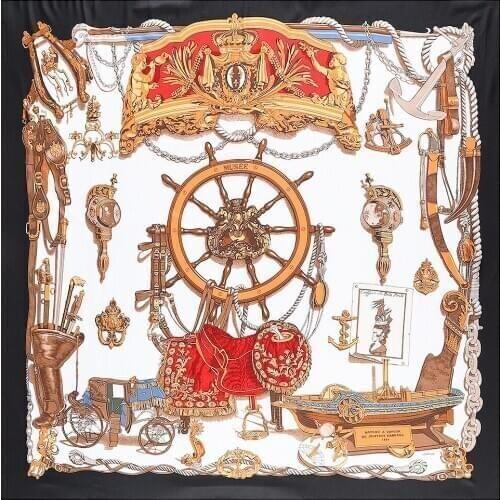 2020 bohemian Fashion Kerchief Silk Satin Neck Scarf For Women Print Hijab Scarfs Female Square Shawls and Wraps Scarves ForLady