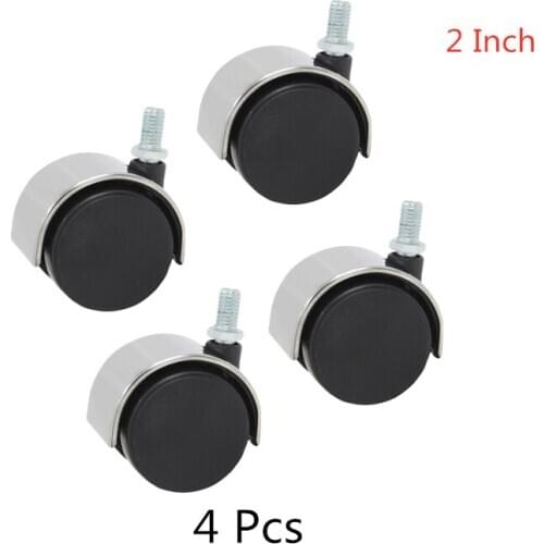 4 Pcs/Lot Stainless Steel 2-inch Swivel Chair Wheel Universal Office Caster Computer Slide Super