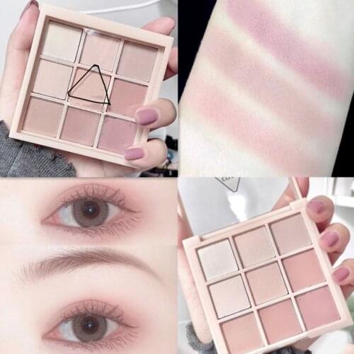 9 Colors All Matte Eyeshadow Palette Eyeshadow Primer Waterproof Glitter Nude Eye Pigment Matte Shimmer Eye shadow Powder