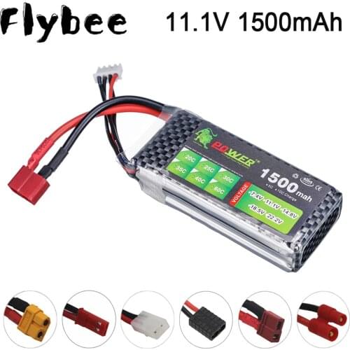3S 11.1v 1500mAh LiPo Battery for Rc Car Helicopter Airplane 11.1 v Rechargeable Lipo Battery T/XT60/JST Plug For WLtoys V950