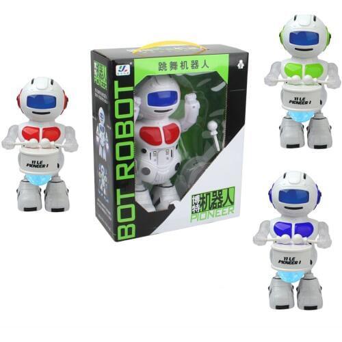Electric multi-function robot Sound and light robot For Kids Toy With Music Light Christmas Birthday Gift