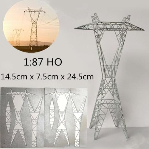Wine Cup Shaped DIY Sand Table Cable Tower Model Electric High Voltage Transmission Tower Decoration 14.5*7.5*24.5cm