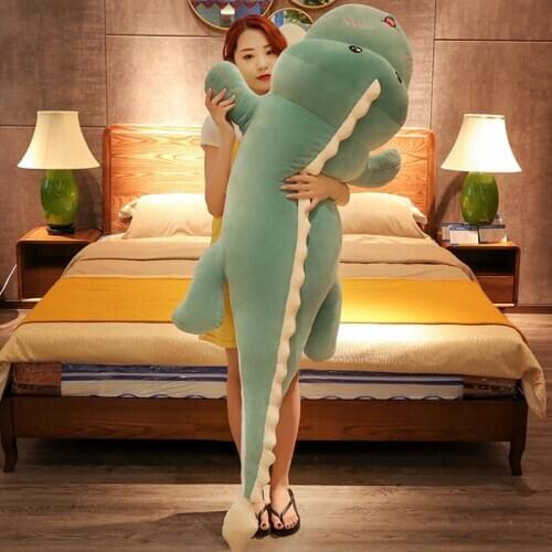 60cm 80cm 100cm Cartoon Dinosaur Plush Toy Animal Doll Soft Toy Pillow Sofa Cushion Bedding Home Decor Childrens Holiday Gifts