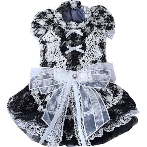 Cat Dog Dress Autumn Winter Pet Dresses Chihuahua Yorkies Pomeranian Bichon Poodle Schnauzer Dog Clothes Puppy Doggie Clothing