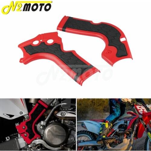 Red Motocross Frame Guard Protection Cover Grip For Honda CRF250R CRF450R CRF 250 450 R 2013-2016 Dirt Bike Plastic Frameguard