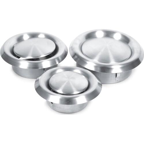 3 Sizes Round Air Vent Adjustable Wall Ceiling Home Stainless Steel Air Vent Round Ventilation Duct Cover New
