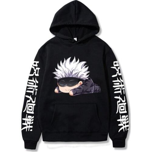 Jujutsu Kaisen Cool Hooded Sweatshirt Women Loose Korean Style Kawaii Street Clothes Mens Jacket Harajuku Print Hoodie