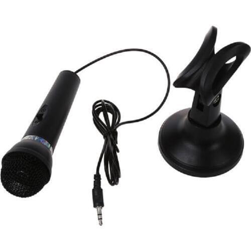 Microphone Omnidirectional Laptop PC Computer 3.5mm Network Stand Mini mini phone Mike Black