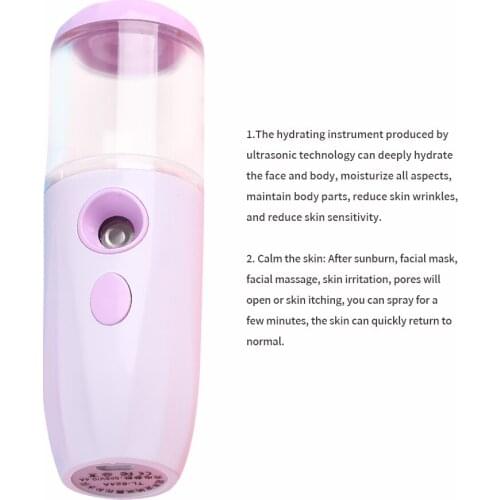 Fashionable nano spray humidifier, moisturizing face, natural protection of dry skin stratum corneum and speeding up metabolism