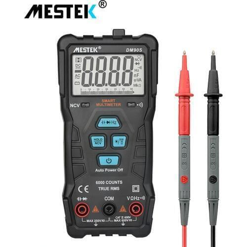MESTEK DM90S High-speed full intelligent multimeter NCV True RMS digital automatic anti-burning portable universal multimeter
