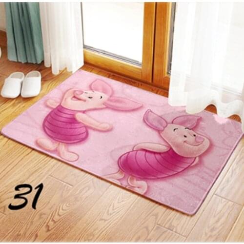 Disney Piglet Pooh Bear Anime Figures Cartoon Product Cosplay Accessories Customized Floor Mat Home Carpets Bedroom Rug Gifts