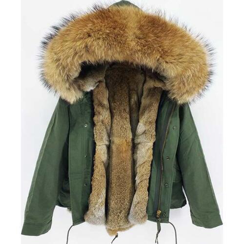 Real rabbit fur mens fur parka with big genuine raccoon collar,High quality 2020 New fashion Mens winter outwear jacket