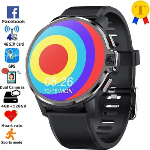 2021 New Smart Watch 64GB 128GB 1050mAh Long Standby Dual 5MP Cameras GPS SIM Card Mens Sports Smartwatch For Apple Android
