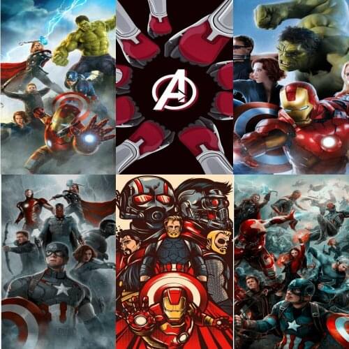 Full Square Drill 5D Diamond Painting Marvel Avengers Iron Man Hulk Diamond Embroidery Cross Stitch Kits Mosaic Home Decoration