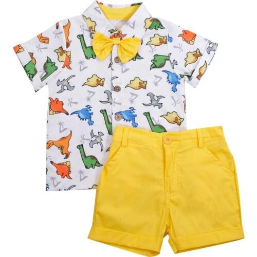 New Boys Clothing Children Summer Boys Clothes Cartoon Kids Boy Clothing Set T-shit+Shorts Cotton Set