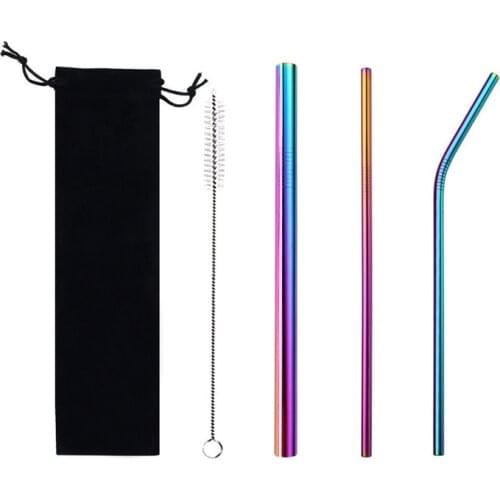 Straw Reusable straws Straws for drinks reusable straw Stainless steel straw 21cm long Gold silver black reusable straws