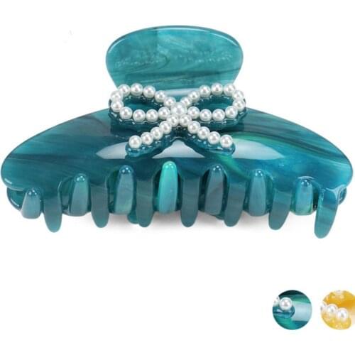 Beauty Jaw Claw Hair Clip for Women Girls Cellulose Acetate Hair Accessory - Fancy Hair Ornament Jewelry for Tiara Dance Prom