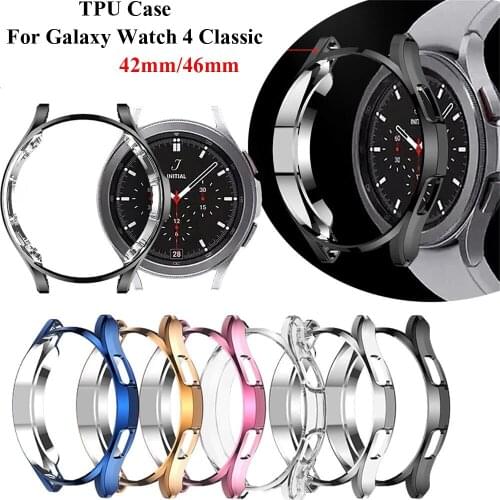 Screen Protective Watch Case For Samsung Galaxy Watch 4 Classic 42MM 46mm Full Protector Cover Shockproof TPU Transparent Shell
