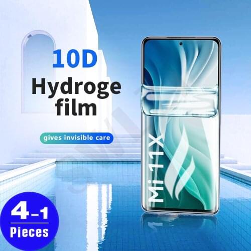 1-4Pcs protective film for xiaomi mi 11 lite 11X 10 Ultra 10T 9T pro 11i 10S 9 SE hydrogel film Not Glass phone screen protector