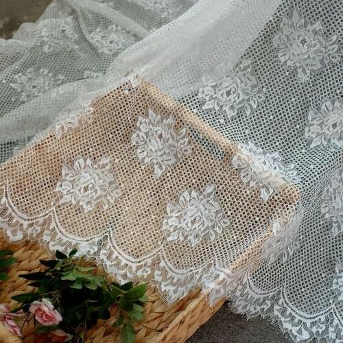 1 meter eyelash lace fabric wedding dress skirt garment lace fabric home textile table cloth decorative fabric