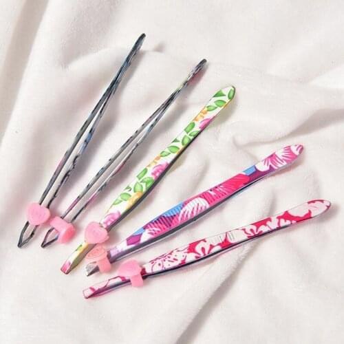 1pcs Flower Eyebrow Tweezers Stainless Steel Face Hair Removal Eye Brow Trimmer Eyelash Clip Cosmetic Beauty Makeup Tool