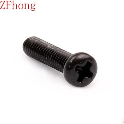 1000pcs M1.6*3/4/5/6/8/10 1.6mm steel with black phillips pan round head machine screw