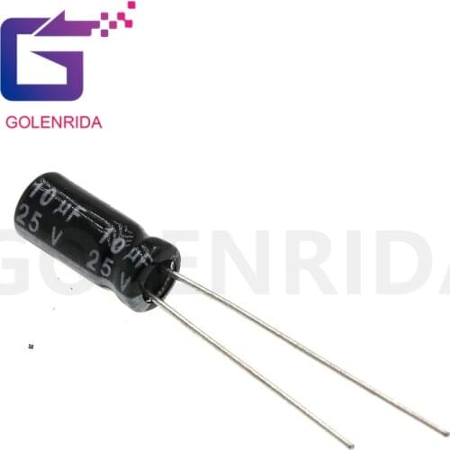 50PCS Electrolytic capacitor 25V10uF 5*11mm aluminum electrolytic capacitor 10uf 25v