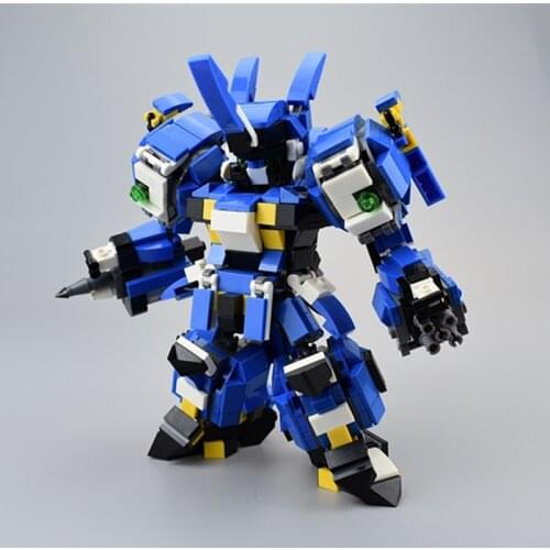 692Pcs+ DIY STEM MOC Mecha Alpha Model Small Particle Building Blocks Educational Toy 18cm