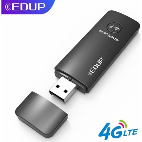 EDUP 4G 150Mbps USB WiFi Adapter Dongle LTE Universal Mobile Hotspot Support 3G/4G Nano Sim Card for PC Desktop Notebook Phone