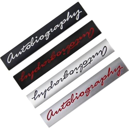 Bar Handwriting Text Emblem for Range Rover Autobiography Car Styling Refitting Limited Edition Badge Trunk Side Logo Sticker