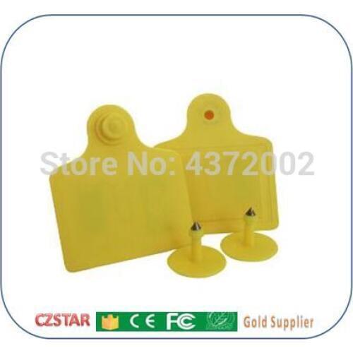 Free ship 1-5meters Passive alien 860~960MHz Livestock Identification UHF RFID Animal Ear Tag for long range uhf rfid reader