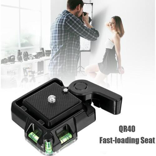Quick Release Clamp Plate QR-40 QR40 Camcorder Tripod Monopod Ball Head Platform Mount Base Tripod for DSLR Camera
