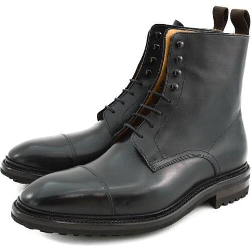 Black Winter Mens Boots Shoes Add Velvet Fashion Warm Work Boots Best Designer Genuine Leather Handmand Shoes Men