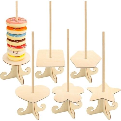 Wooden Donut Display Stand Doughnut Bagels Dessert Display Holder Wedding Baby Showers Bridal Shower Birthday Party Decor Favor
