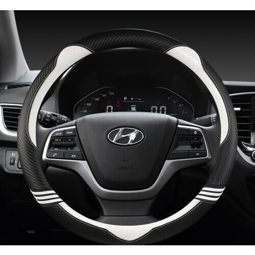 For Hyundai Tucson ix35 2004-2020 2016 2019 Car Steering Wheel Cover PU Leather Anti-slip Auto Accessories