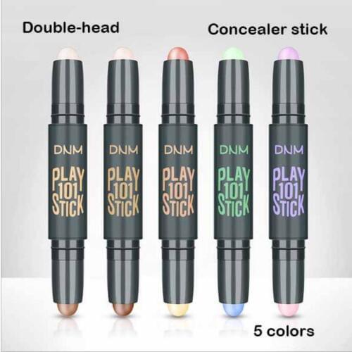 Women Highlighter Eye Face Concealer Stick Contouring Bronzers Green Pencil Cosmetic 3D Makeup Corrector Contour Stick T0345