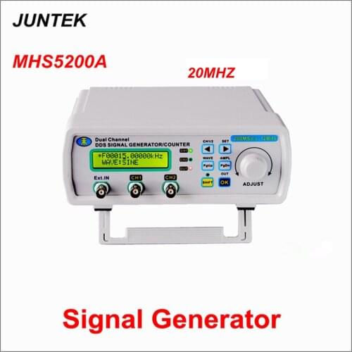 JUNTEK MHS5200A 20MHZ Dual-channel Signal Generator DDS Function Generator Frequency Digital Control Arbitrary Waveform Pulse