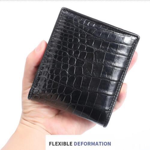 Hot sale Luxury brand crocodile leather fashion wallet mens designer short belly delgada purses European style card wallets bag