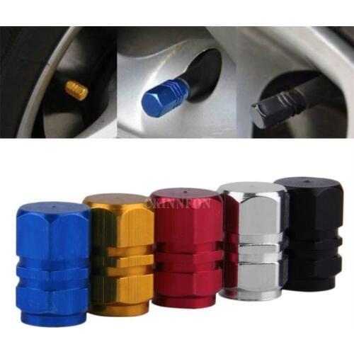 500Pcs/Lot Hot Color Aluminum Alloy Valve Cap Bike Cap Bike Bicycle Cycling Tire Leak Valve Cover Gas Nozzle Bicycle Accessories