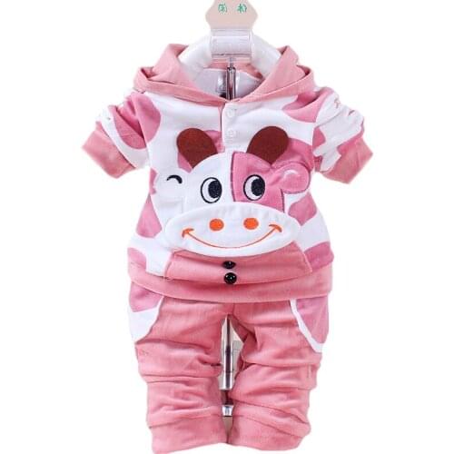 Baby Boys And Girls Clothing Set Spring Cotton Cartoon Tiger And Panda Baby Sets Toddler Kids Hoodies And Pants 2Pcs Clothes