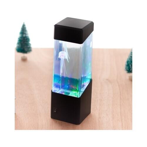 Jellyfish Lamp 3D Night Light Bedroom Home Decoration LED Multicolor Lamp Tank Table Lamp Aquarium Style Childrens Gift