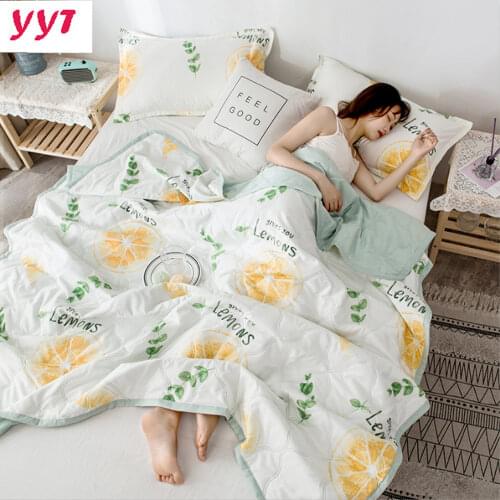 YanYangTian Summer bedspreads comforter Fluffy plaid blanket on the bed Quilt cover Duvets for 135 90 for double bed quilted