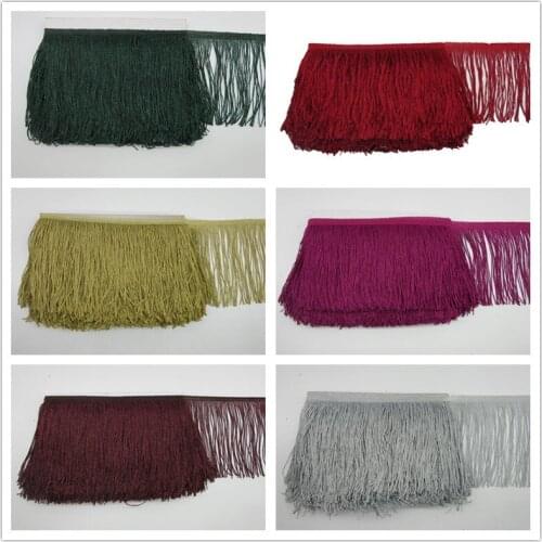 Hot 10Meters/lot 15cm wide beautiful Fringe Tassels Lace Tassel For DIY DIY Dress clothing Latin Ribbon