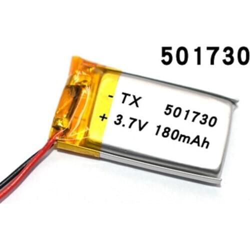 3.7V 180mAh 501730 Lithium Polymer LiPo Rechargeable Battery ion cells For Mp3 Mp4 Mp5 DIY PAD DVD E-book bluetooth headset
