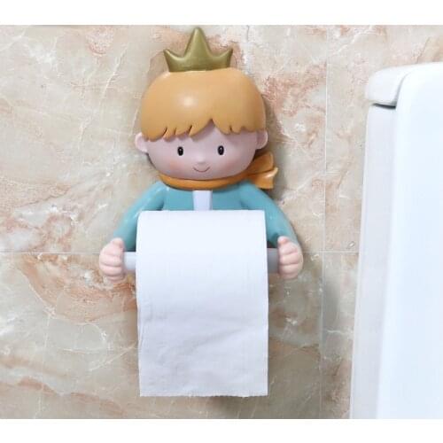 Cute Cartoon Toilet Paper Holders Creative Animal Wall Mounted Hanging Roll Paper Shelf Bathroom Tissue Box Storage Rack